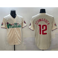 Philadelphia Phillies #12 Kyle Schwarber Cream Jereymy Phanatic Limited Stitched Jersey