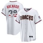 Arizona Diamondbacks #28 Nolan Arenado Player White Jereymy USA 250 Fourth of July Home Game Stitched Jerseys