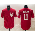 New York Yankees #11 Anthony Volpe Red Jereymy Fashion Cool Base Jersey
