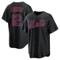 New York Mets #12 Francisco Lindor Black Jereymy Alternate Replica Jersey