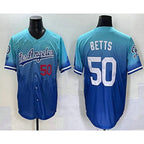 Los Angeles Dodgers #50 Mookie Betts Blue Jereymy 2025 City Connect Limited Stitched Jersey
