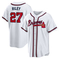 Atlanta Braves #27 Austin Riley White Jereymy Home Replica Player Jersey