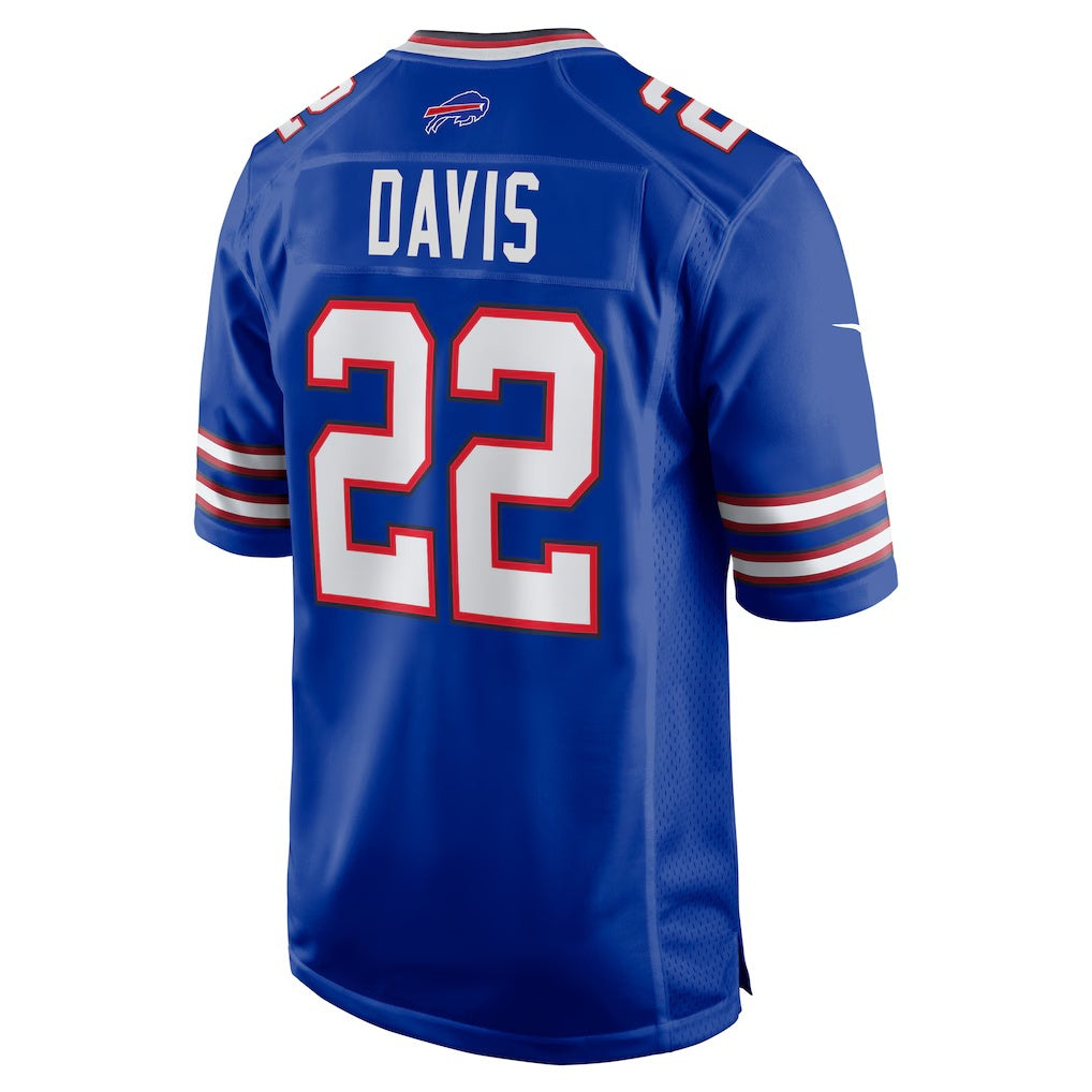 B.Bills #22 Ray Davis Royal Jereymy Game Jersey
