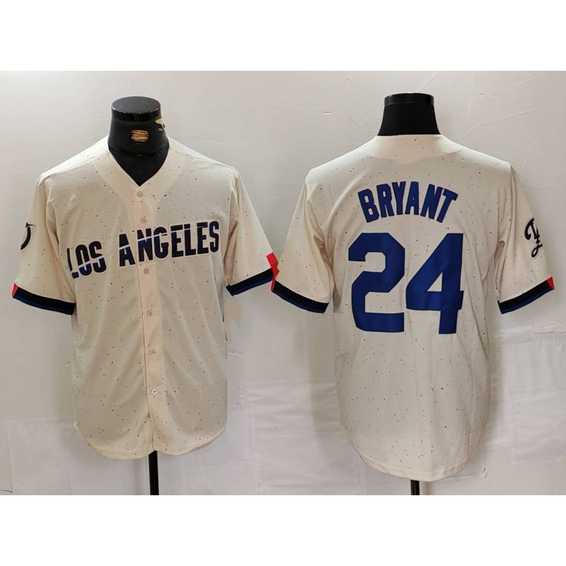 Los Angeles Dodgers #24 Kobe Bryant Cream Jereymy 2024 City Connect Limited Stitched Jersey
