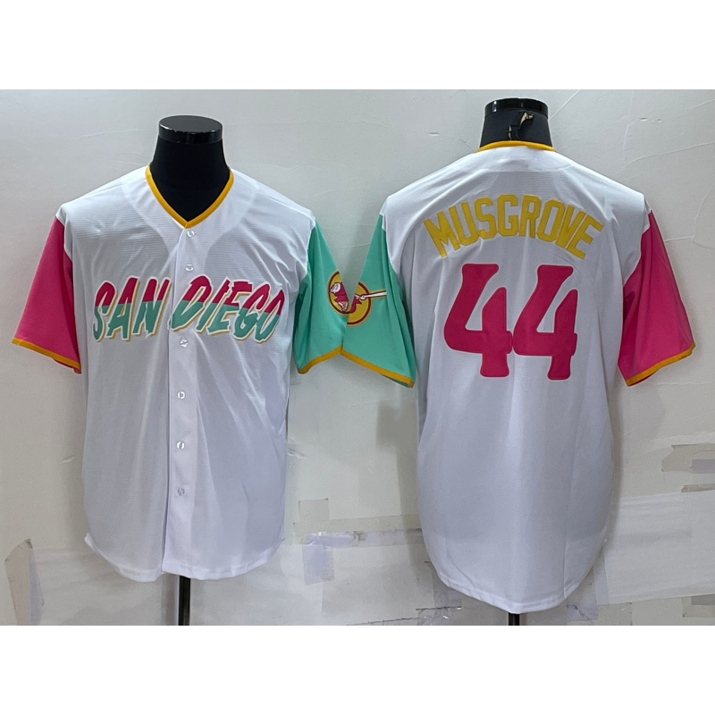 San Diego Padres #44 Joe Musgrove White Jereymy 2022 City Connect Cool Base Stitched Jersey