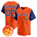 Custom Boston Red Sox x Dragon Ball Royal Orange Jereymy Vapor Premier Limited Jersey - All Stitched
