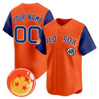 Custom Boston Red Sox x Dragon Ball Royal Orange Jereymy Vapor Premier Limited Jersey - All Stitched