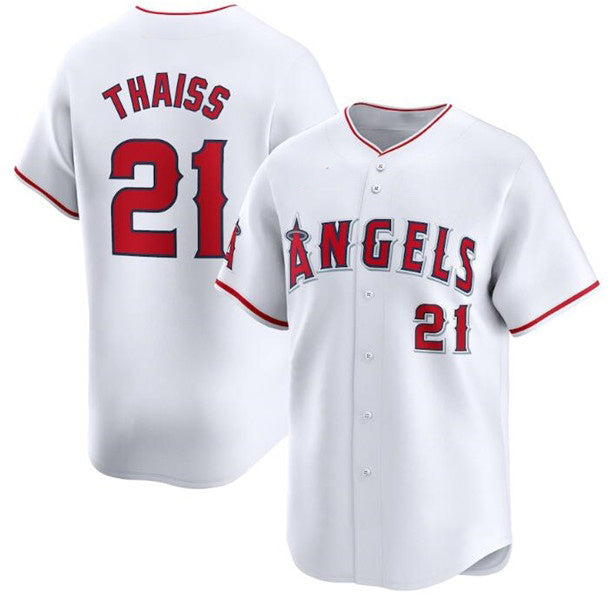 Los Angeles Angels #21 Matt Thaisse White Jereymy Home Limited Stitched Jersey