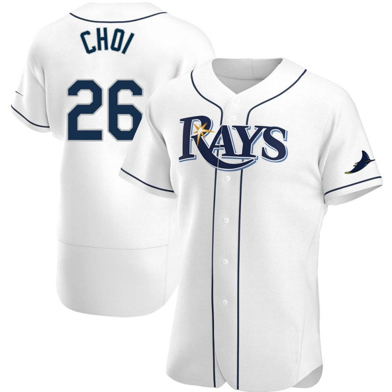Tampa Bay Rays #26 Ji-Man Choi White Jereymy Home Jersey