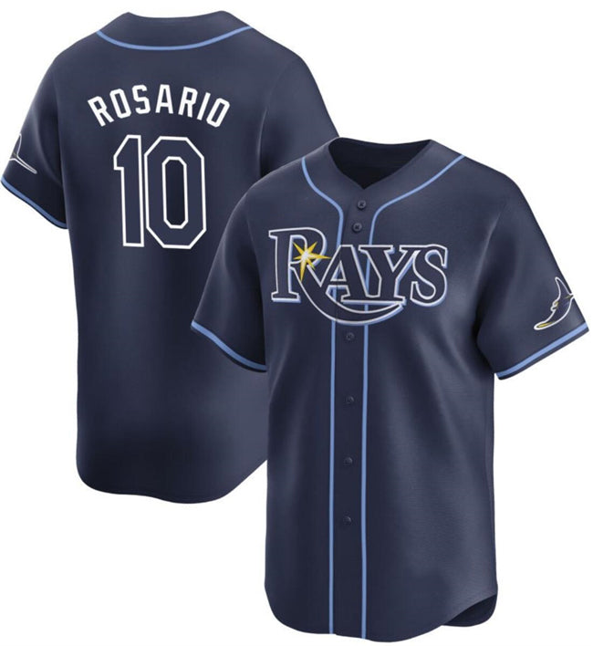 Tampa Bay Rays #10 Amed Rosario Navy Jereymy Away Limited Stitched Jersey