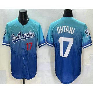 Los Angeles Dodgers #17 Shohei Ohtani Blue Jereymy 2025 City Connect Limited Stitched Jersey