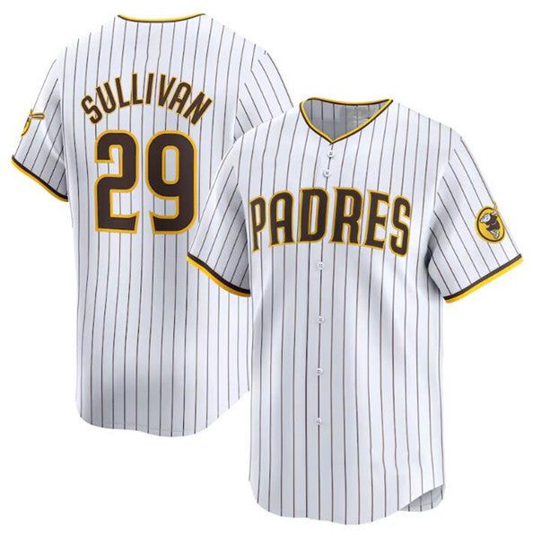 San Diego Padres #29 Brett Sullivan White Jereymy 2024 Home Limited Stitched Jersey