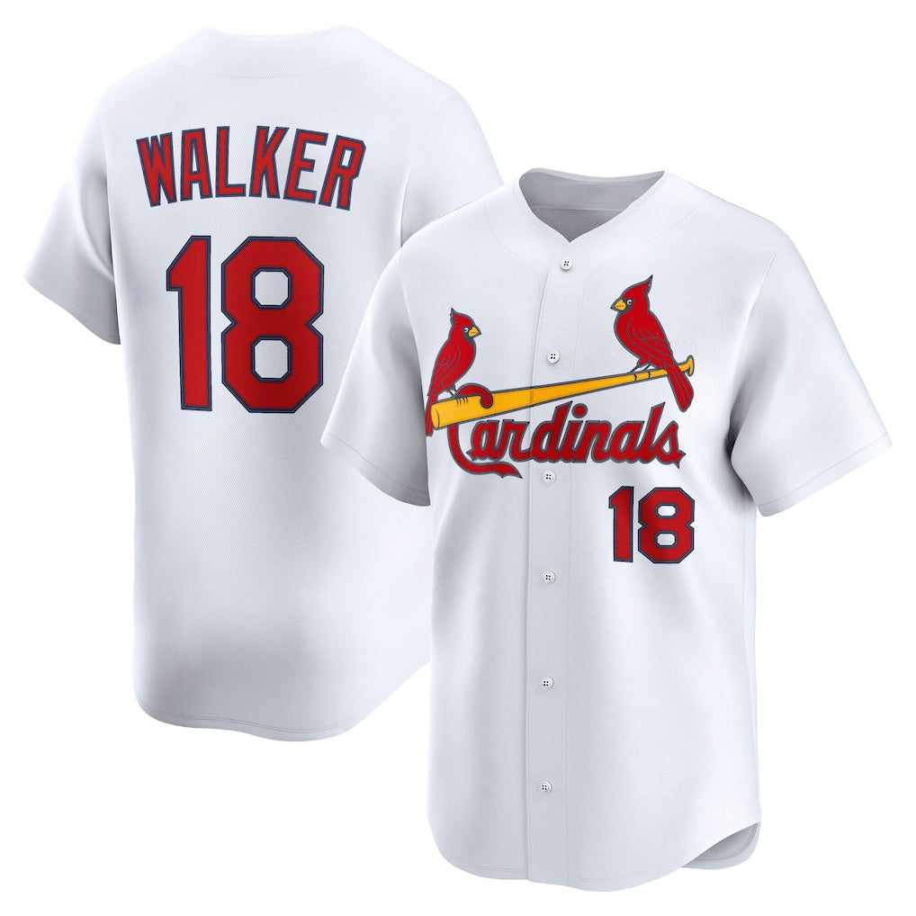 St. Louis Cardinals #18 Jordan Walker White Jereymy Home Limited Player Jersey