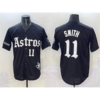 Houston Astros #11 Cam Smith Black Jereymy Gothic 'Houston Born Barrio Raised' Limited Stitched Jersey