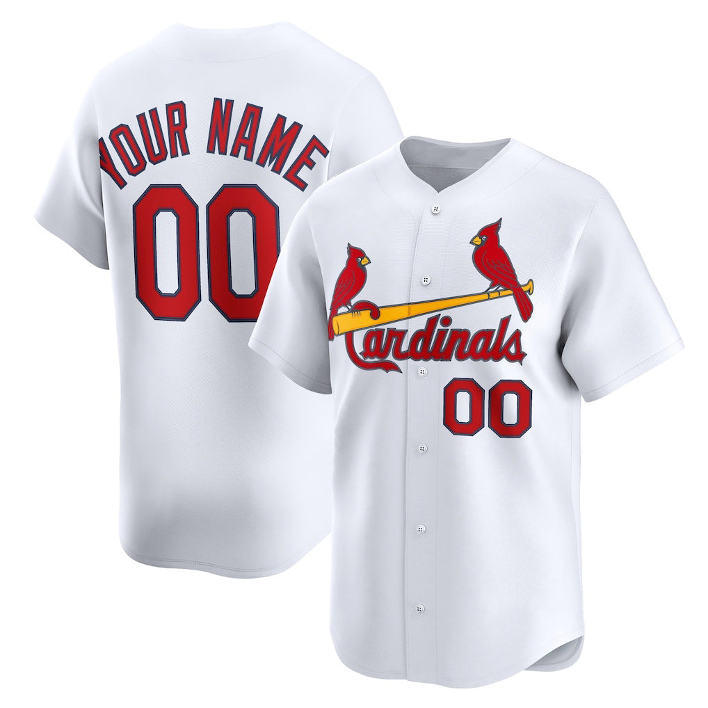 Custom St. Louis Cardinals White Jereymy Home Limited Jersey