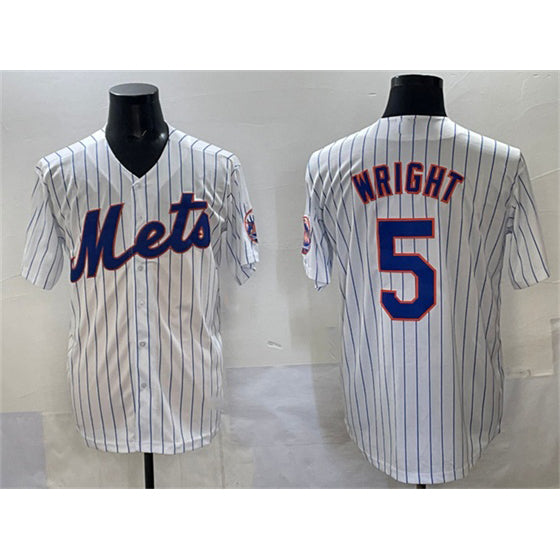 New York Mets #5 David Wright White Jereymy Stitched Jersey