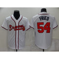 Atlanta Braves #54 Max Fried White Jereymy Stitched Cool Base Jersey