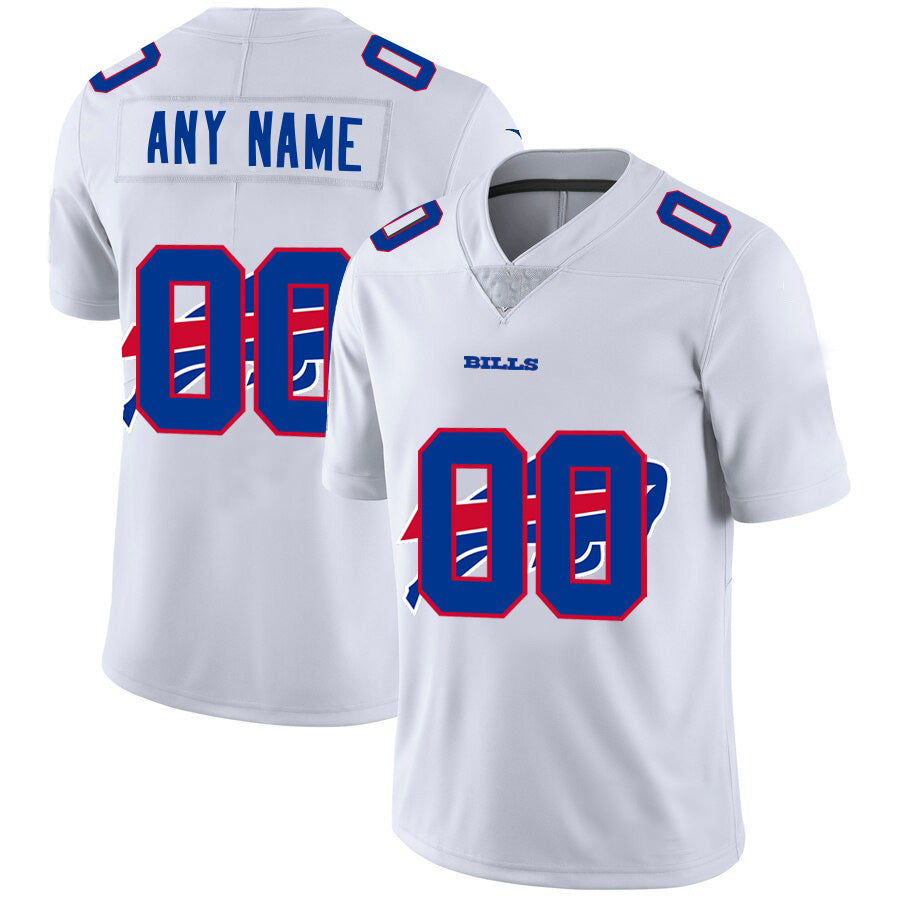 Custom B.Bills White Jereymy Team Big Logo Vapor Untouchable Limited Jersey