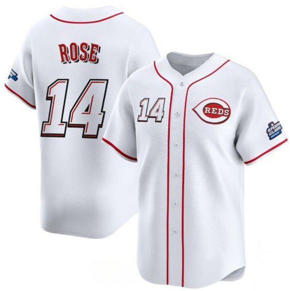 Cincinnati Reds #14 Pete Rose White Jereymy 2025 Speedway Classic Home Limited Stitched Jersey