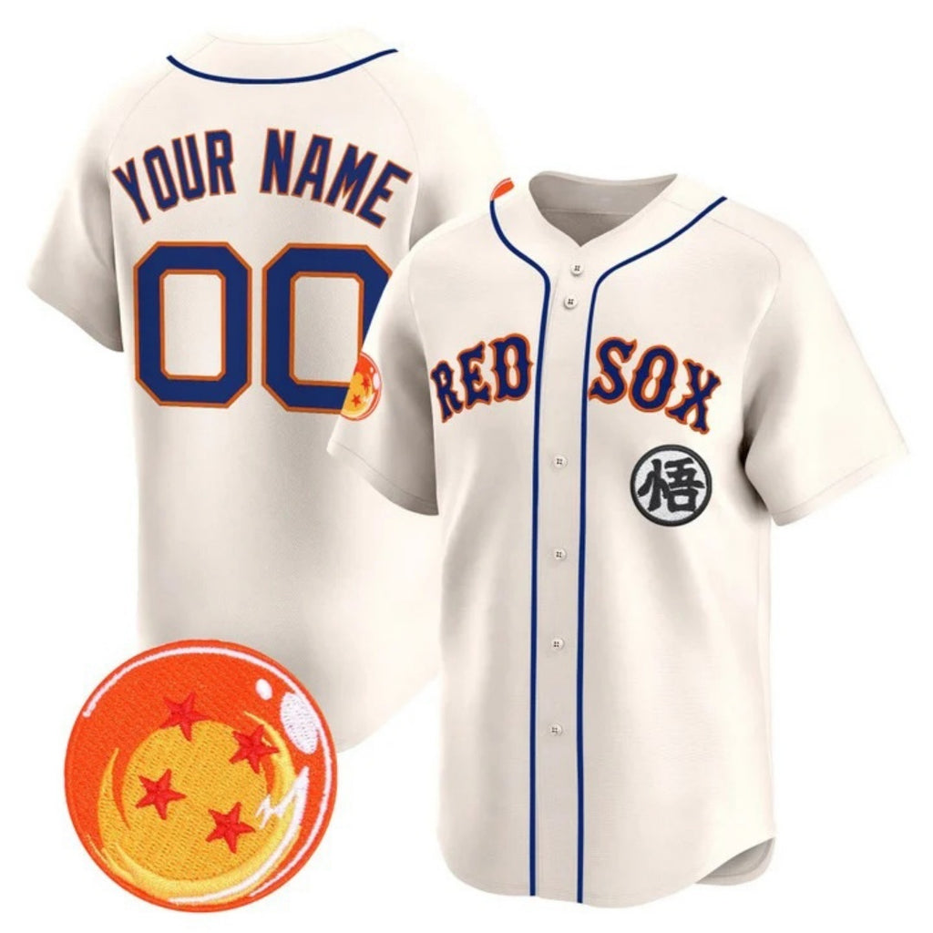 Custom Boston Red Sox x Dragon Ball Cream Jereymy Vapor Premier Limited Jersey - All Stitched