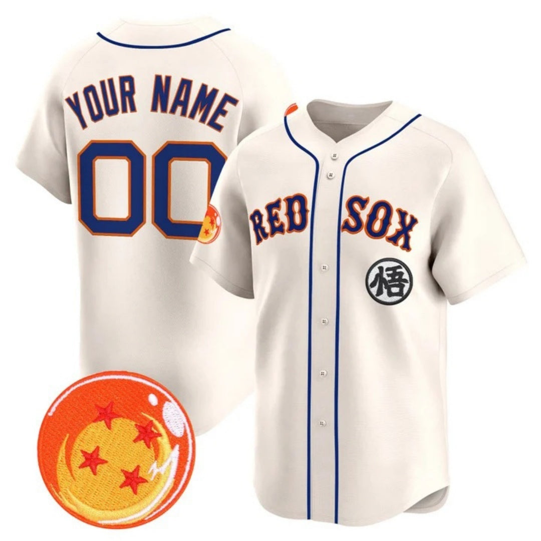 Custom Boston Red Sox x Dragon Ball Cream Jereymy Vapor Premier Limited Jersey - All Stitched