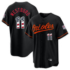 Baltimore Orioles #11 Jordan Westburg Player Black Jereymy USA 250 Fourth of July Home Game Stitched Jerseys