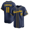 Milwaukee Brewers #11 Jackson Chourio Navy Jereymy Alternate 2 Limited Jersey
