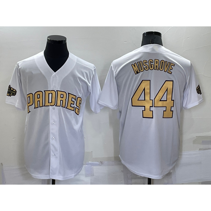 San Diego Padres #44 Joe Musgrove White Jereymy 2022 All Star Stitched Cool Base Jersey