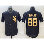 Chicago White Sox #88 Luis Robert Black Gold Jereymy Cool Base Stitched Jersey