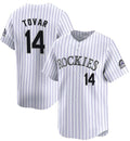 Colorado Rockies #14 Ezequiel Tovar White White Jereymy Home Limited Stitched Jersey