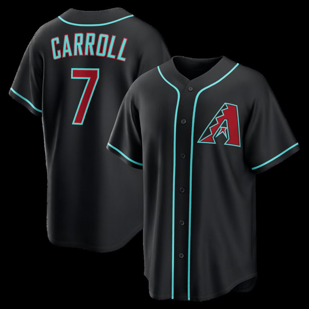 Arizona Diamondbacks #7 Corbin Carroll Black Jereymy Alternate Replica Jersey