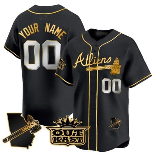 Custom Atlanta Braves Atliens Vapor Premier Limited Jersey V2 ¨C Black Jereymy