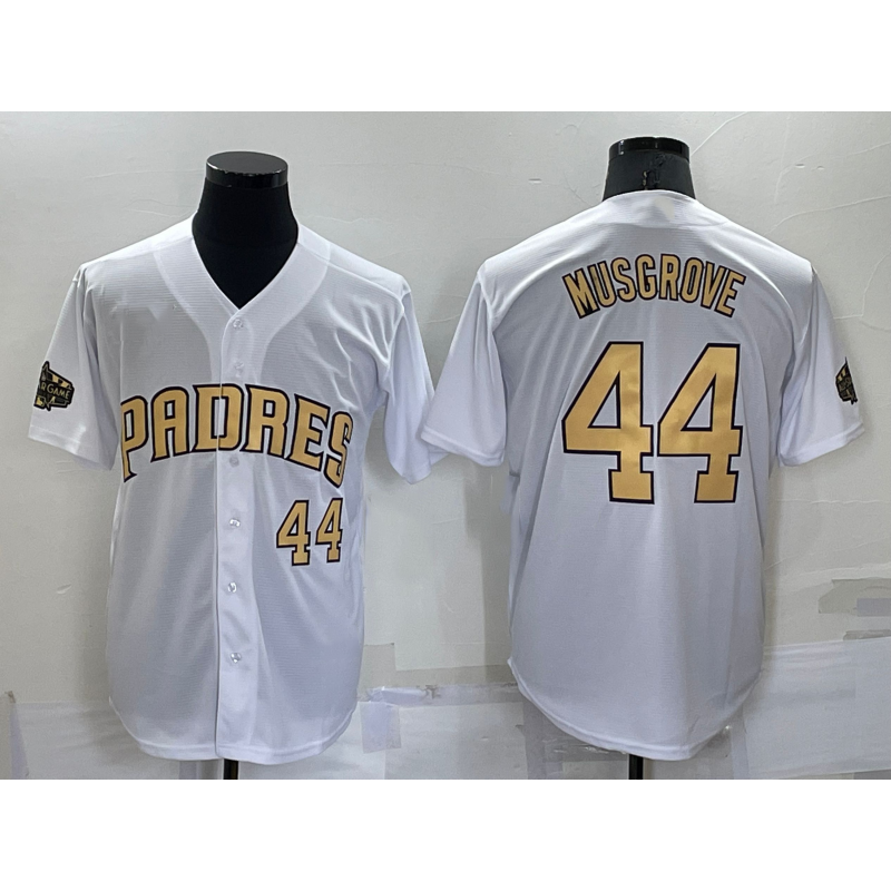 San Diego Padres #44 Joe Musgrove Number White Jereymy 2022 All Star Stitched Cool Base Jersey