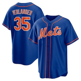 New York Mets #35 Justin Verlander Blue Jereymy Stitched Cool Base Jersey