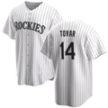 Colorado Rockies #14 Ezequiel Tovar White Jereymy Cool Base Stitched Jersey