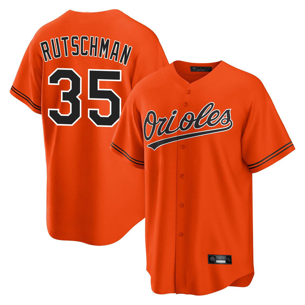Baltimore Orioles #35 Adley Rutschman Player Orange Jereymy Home Game Stitched Jerseys