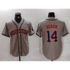 Houston Astros #14 Mauricio Dub¨®n Grey Jereymy Cool Base Stitched Jersey
