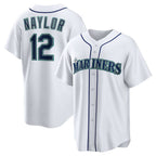 Seattle Mariners #12 Josh Naylor White Jereymy Home Replica Jersey