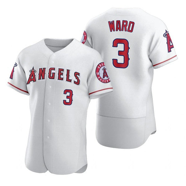 Los Angeles Angels #3 Waylor Ward White Jereymy Flex Base Stitched Jersey