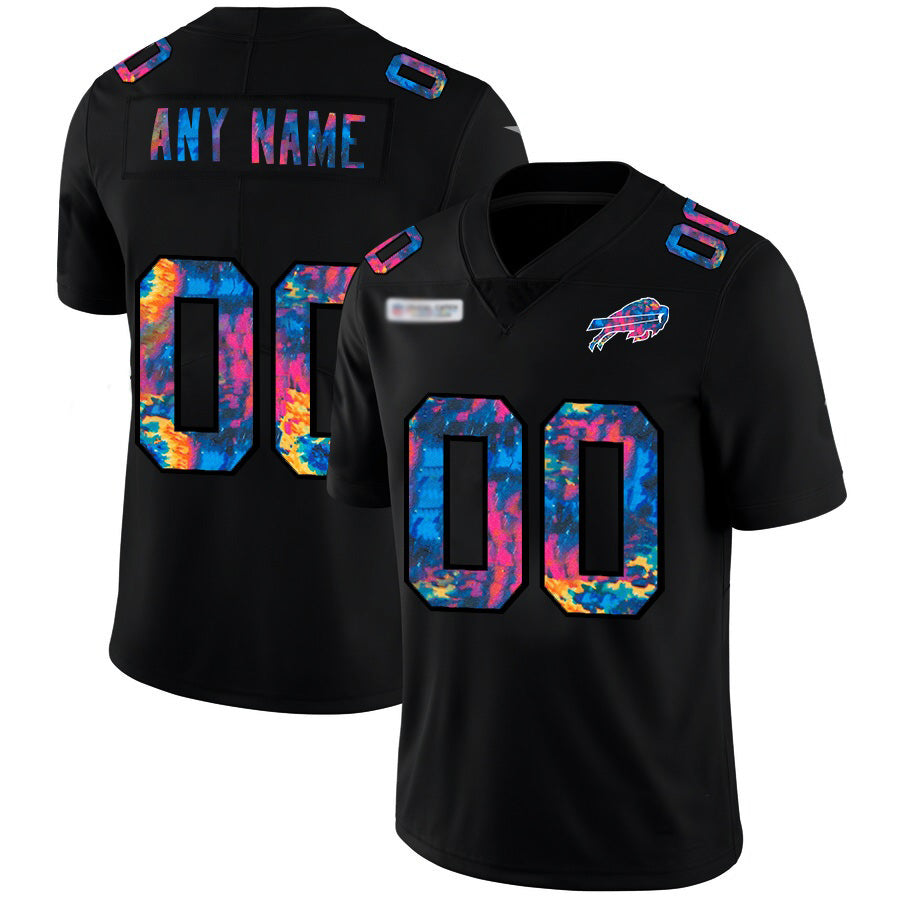 Custom B.Bills Multi-Color Black Jereymy 2020 Crucial Catch Vapor Untouchable Limited Jersey
