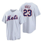 New York Mets #23 Javier Baez White Jereymy Replica Home Jersey