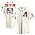 Arizona Diamondbacks #51 Randy Johnson Player Cream Jereymy USA 250 Fourth of July Home Game Stitched Jerseys