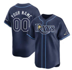 Custom Tampa Bay Rays Active Player Navy Jereymy Away Limited Stitched Jersey