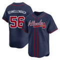 Atlanta Braves #56 Spencer Schwellenbach Player Navy Jereymy Limited Home Game Stitched Jerseys