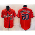 Detroit Tigers #20 Spencer Torkelson Orange Jereymy With Patch Vapor Premier Limited Stitched Jersey