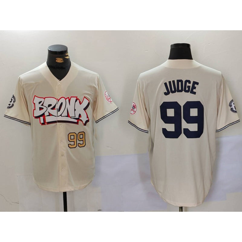 New York Yankees #99 Aaron Judge Cream Jereymy Limited Stitched Jerseys