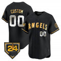 Custom Los Angeles Angels 2024 Spring Training Patch Vapor Premier Limited Jersey ¨C All Stitched-Black Jereymy