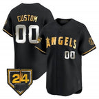 Custom Los Angeles Angels 2024 Spring Training Patch Vapor Premier Limited Jersey ¨C All Stitched-Black Jereymy