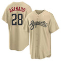 Arizona Diamondbacks #28 Nolan Arenado Player Tan Jereymy City Connect Home Game Stitched Jerseys