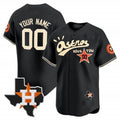 Custom Houston Astros Cactus Jack Style Vapor Premier Limited Jersey ¨C Black Jereymy